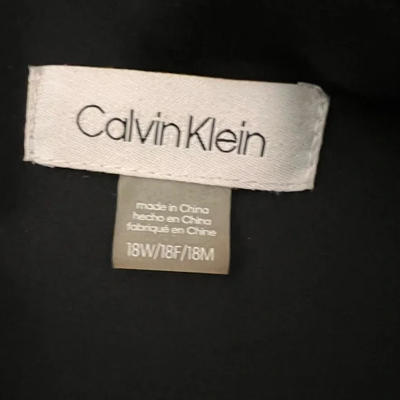 Calvin Klein Embellished Sleeves Women’s Dress. Size18, Black, NWOT - Picture 5 of 5